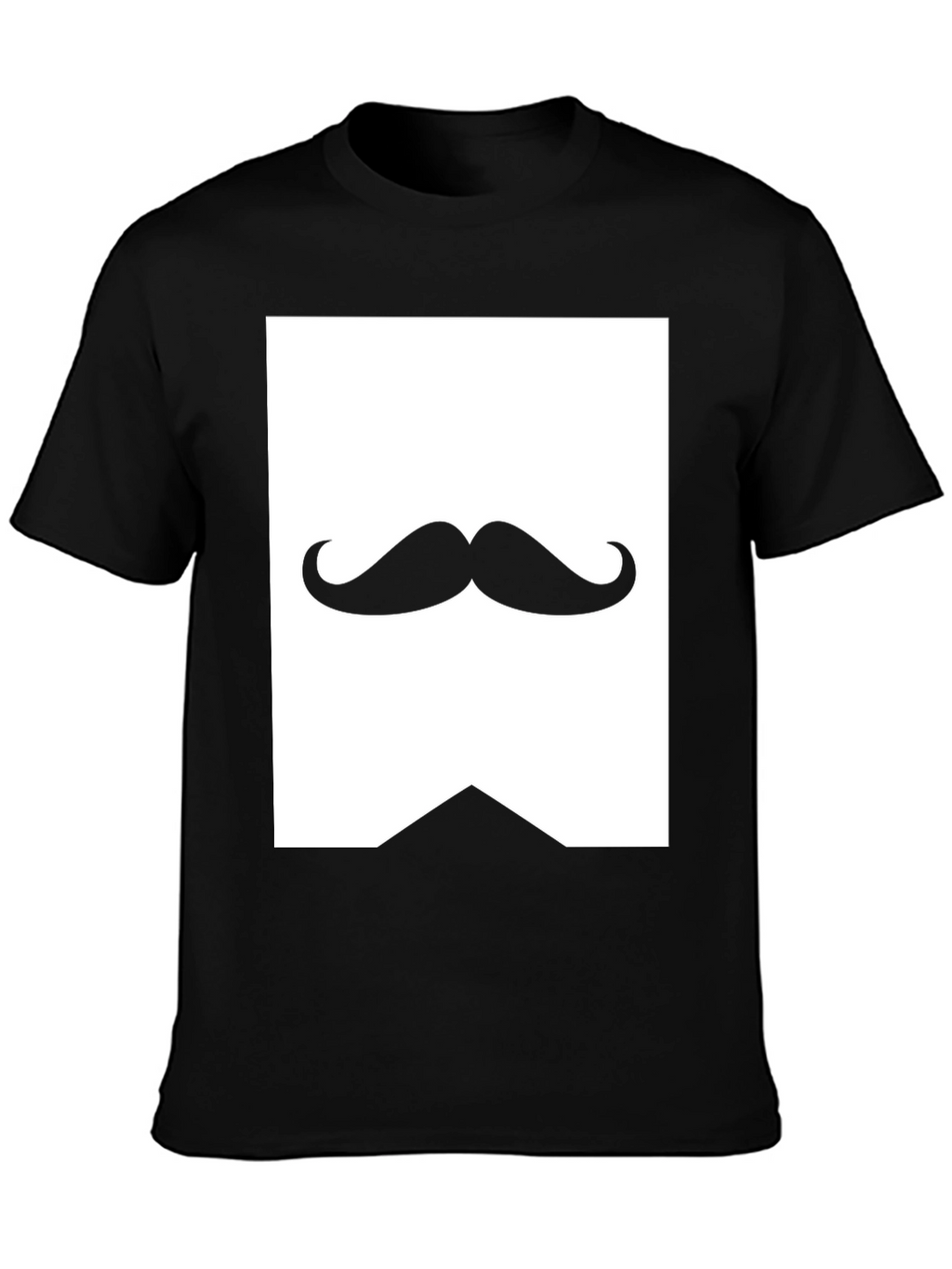 Black Mustache Graphic T-Shirt for Men