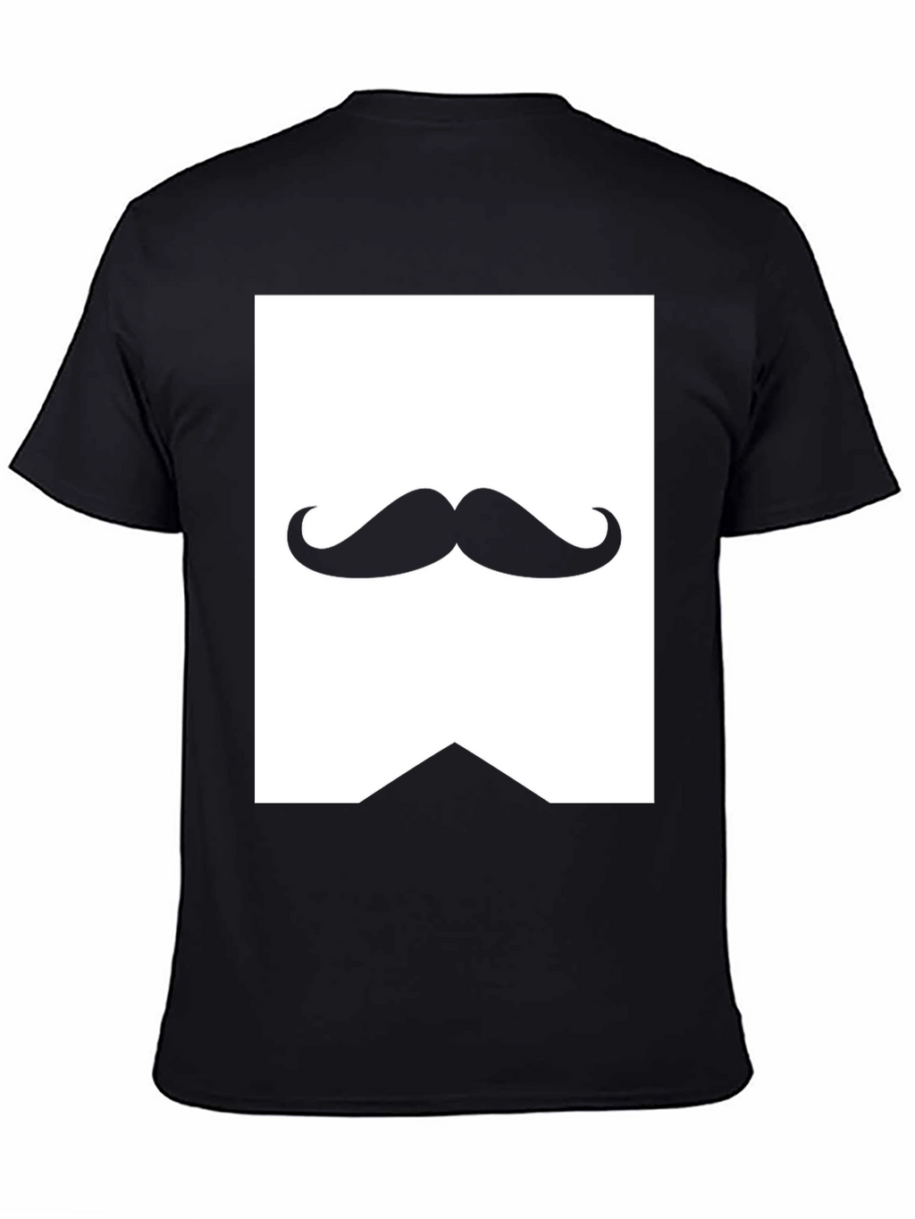 Black Mustache Graphic T-Shirt for Men