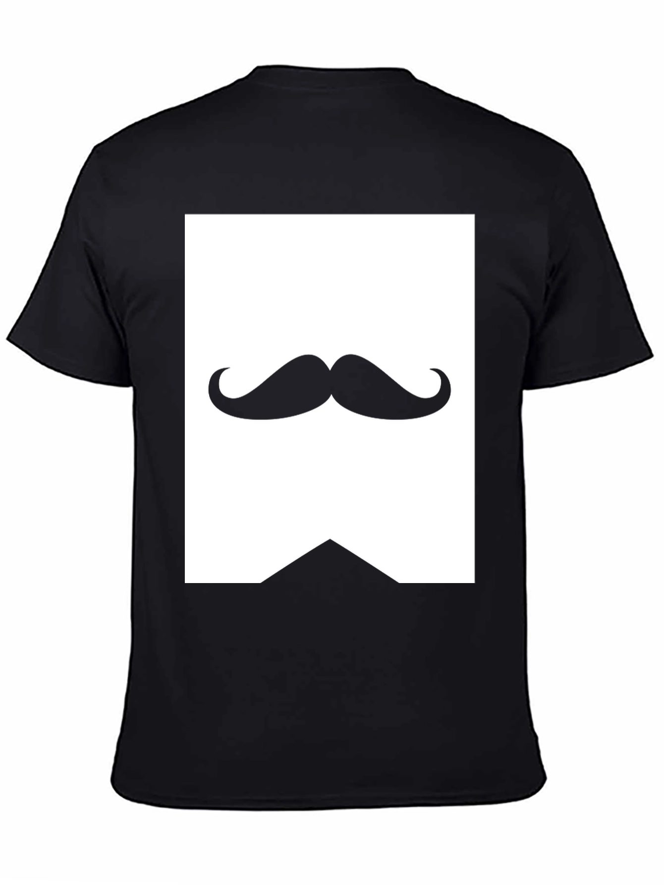 Black Mustache Graphic T-Shirt for Men
