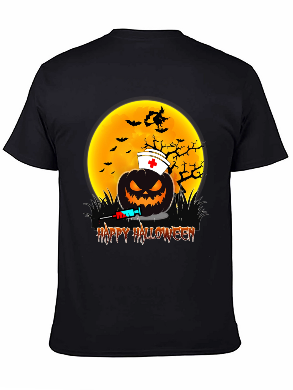 Halloween Nurse Pumpkin Graphic Tee