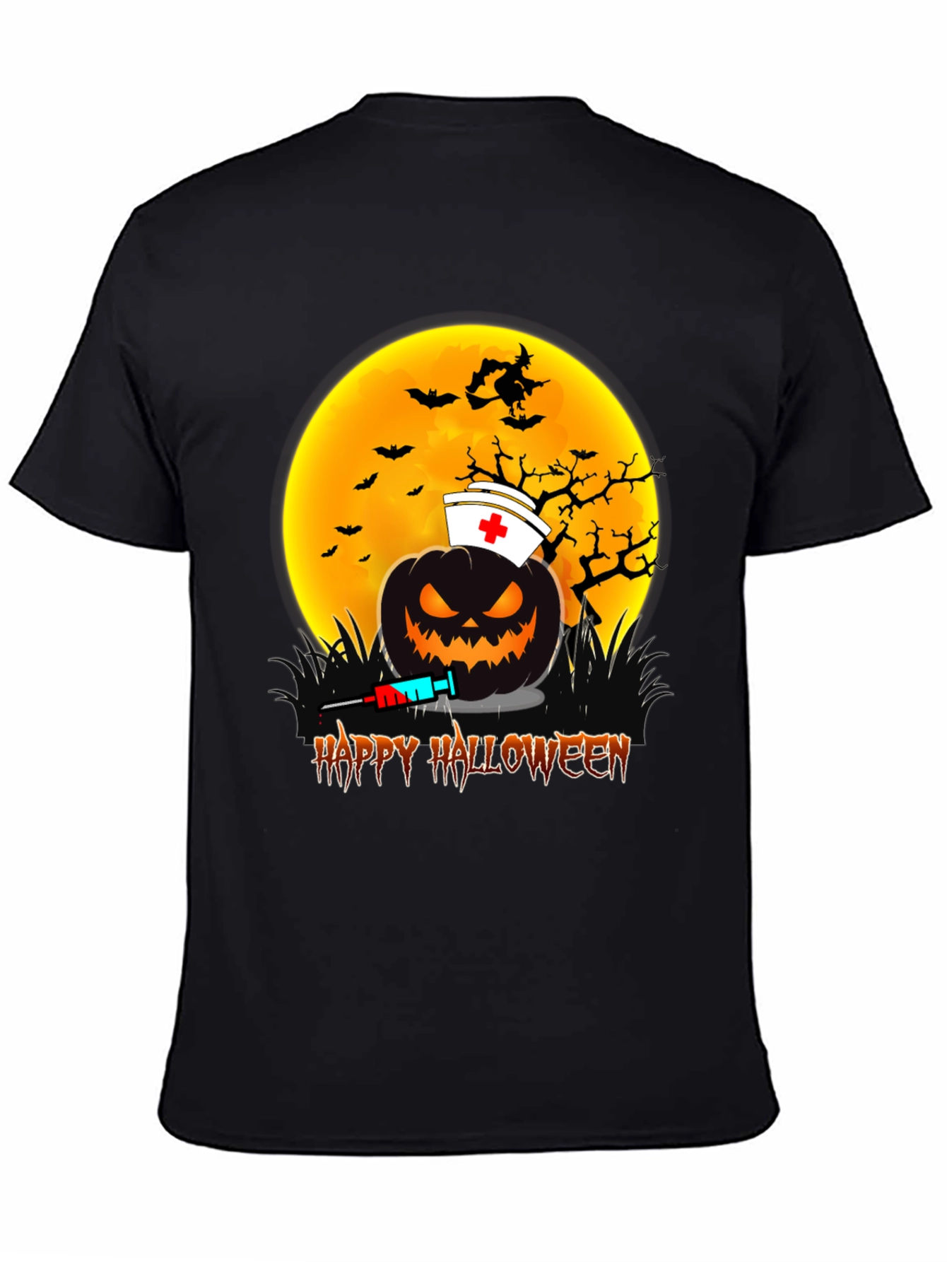 Halloween Nurse Pumpkin Graphic Tee