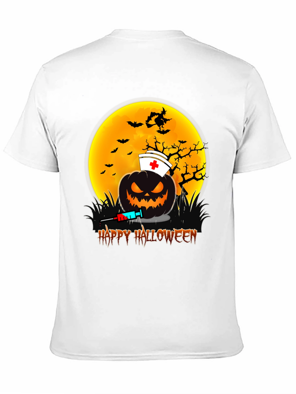 Halloween Nurse Pumpkin Graphic Tee