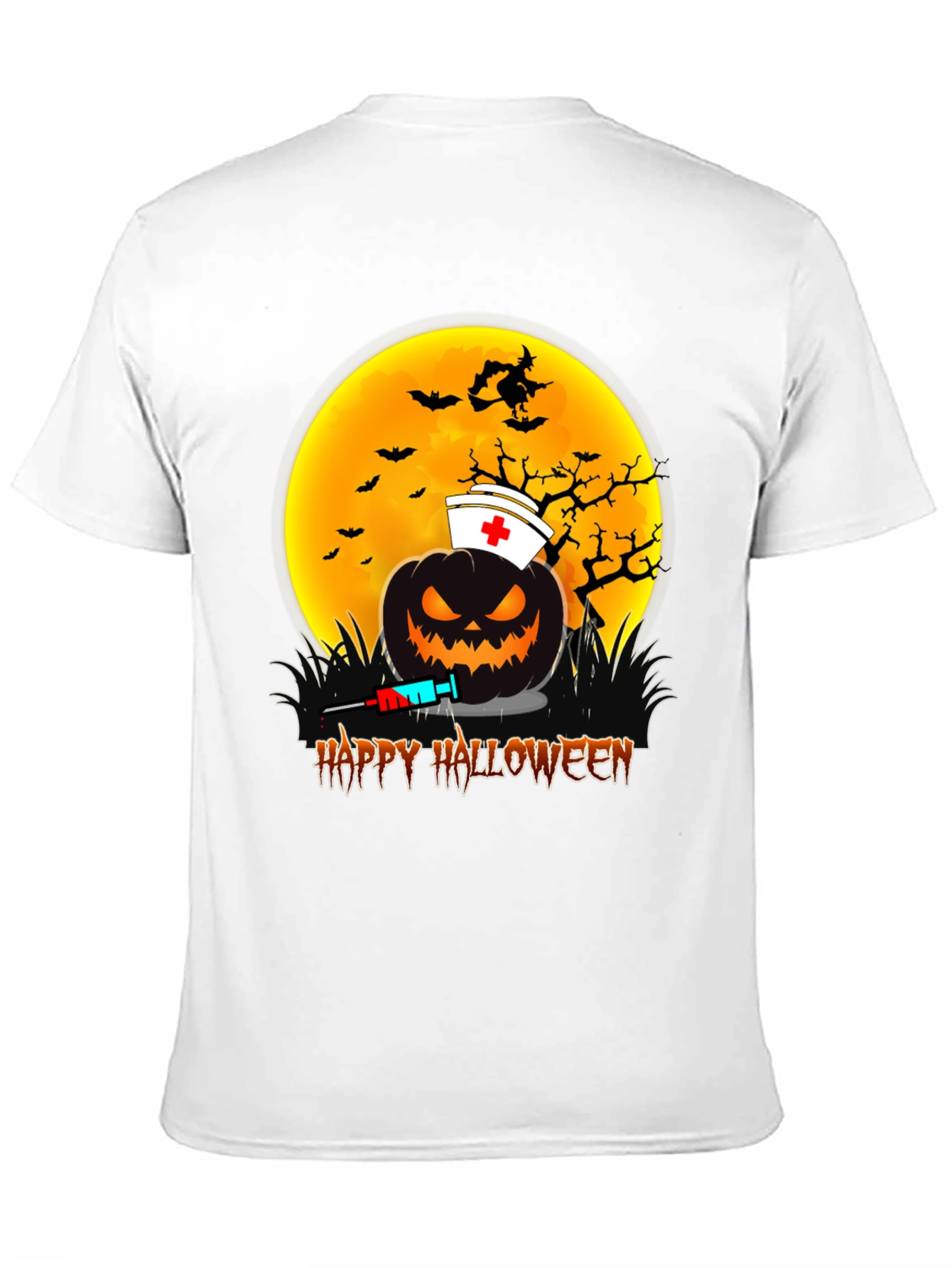 Halloween Nurse Pumpkin Graphic Tee