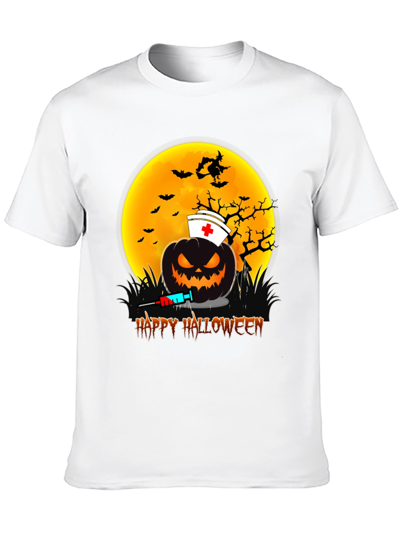 Halloween Nurse Pumpkin Graphic Tee