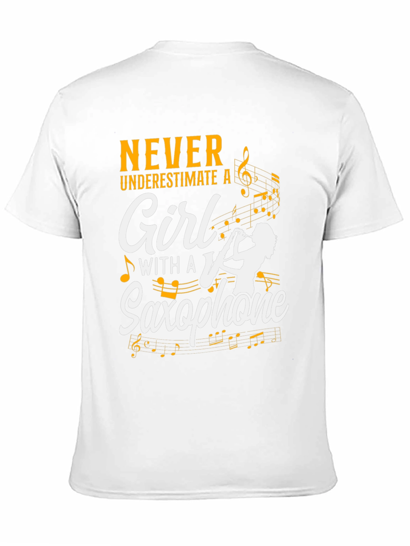 Never Underestimate a Girl with Saxophone T-Shirt