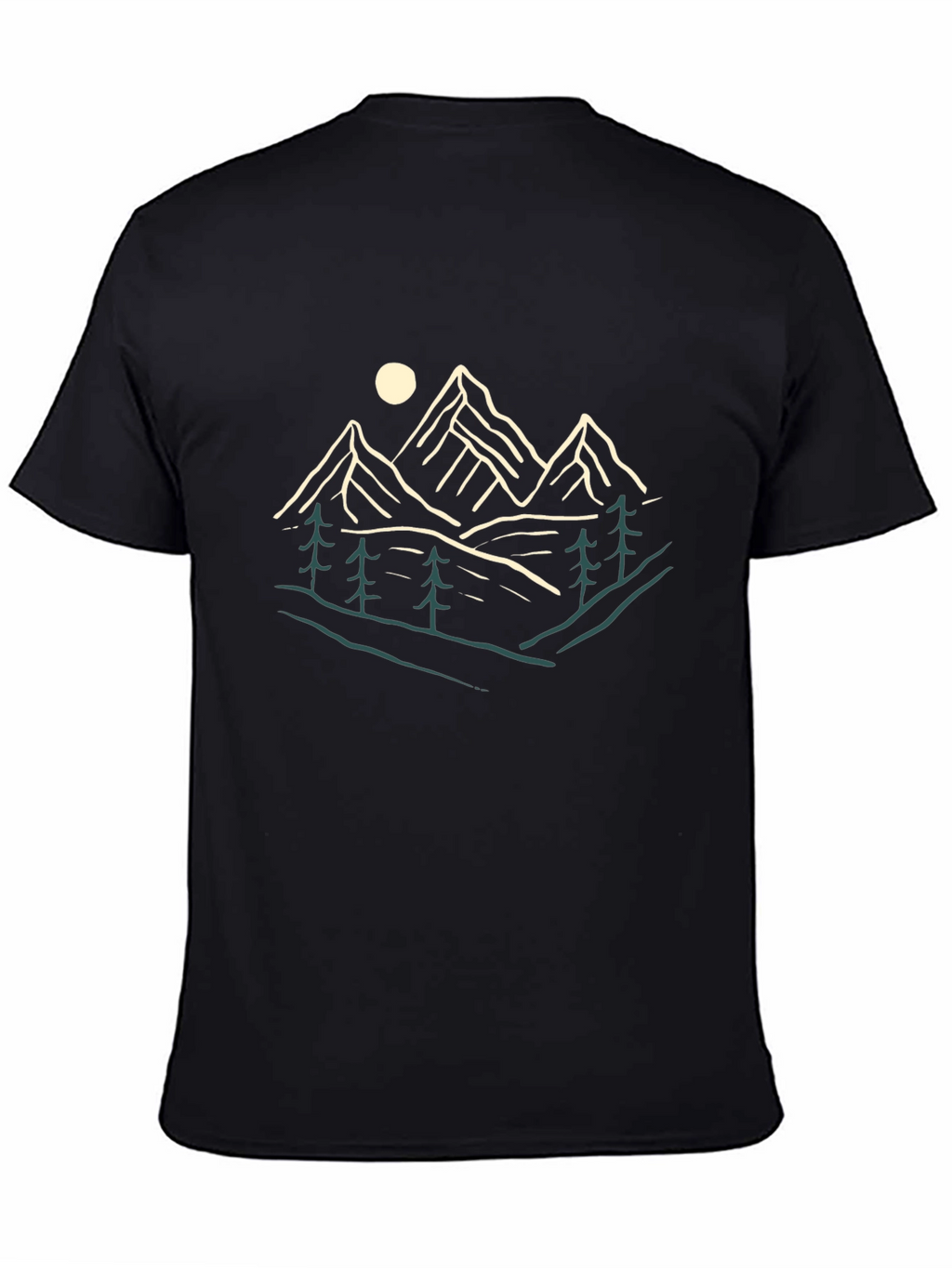 Nature Graphic Tee - Mountains and Trees Print