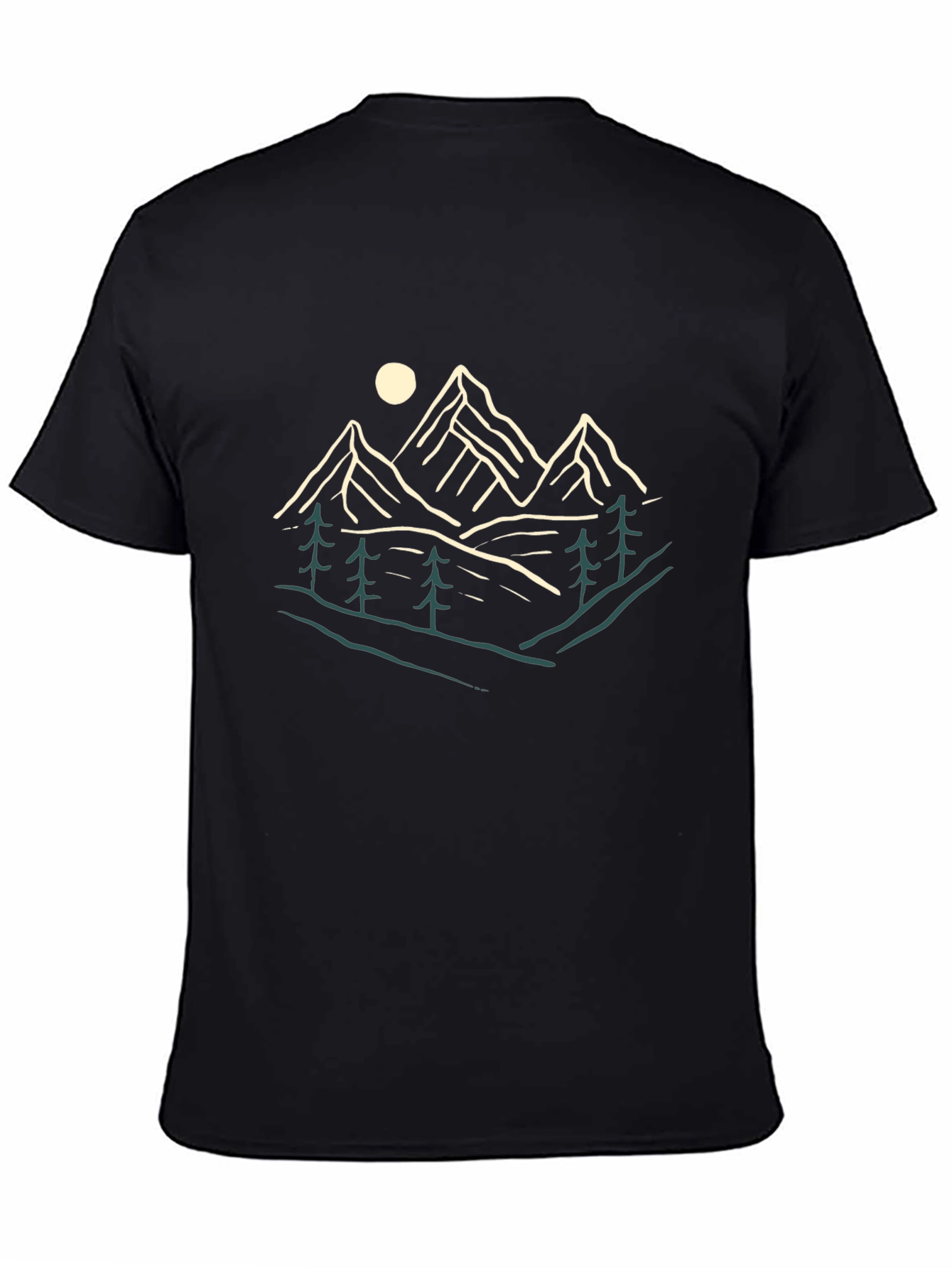 Nature Graphic Tee - Mountains and Trees Print