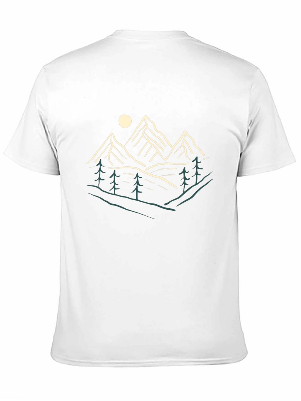 Nature Graphic Tee - Mountains and Trees Print