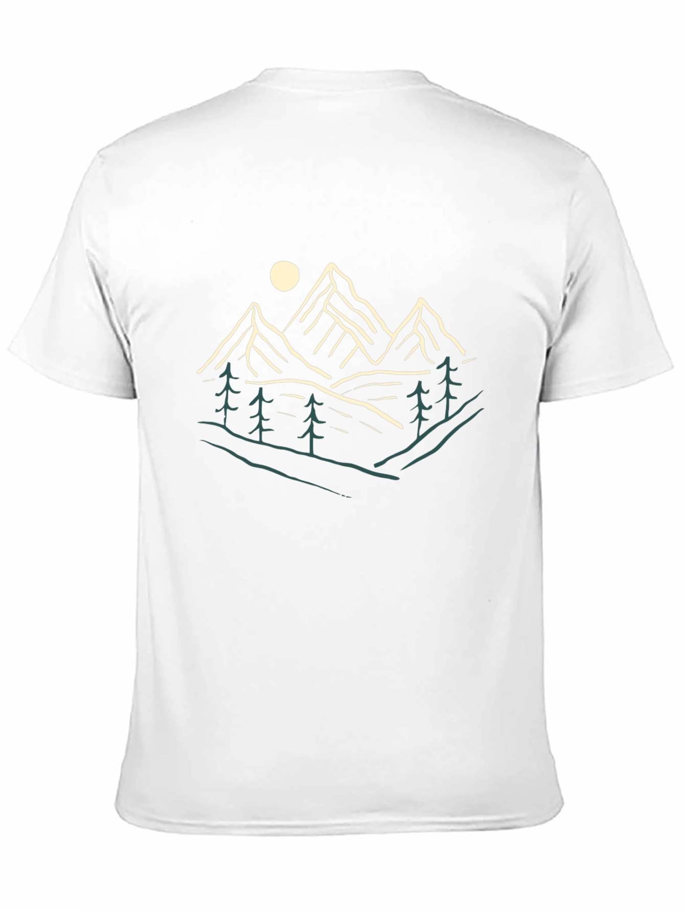 Nature Graphic Tee - Mountains and Trees Print