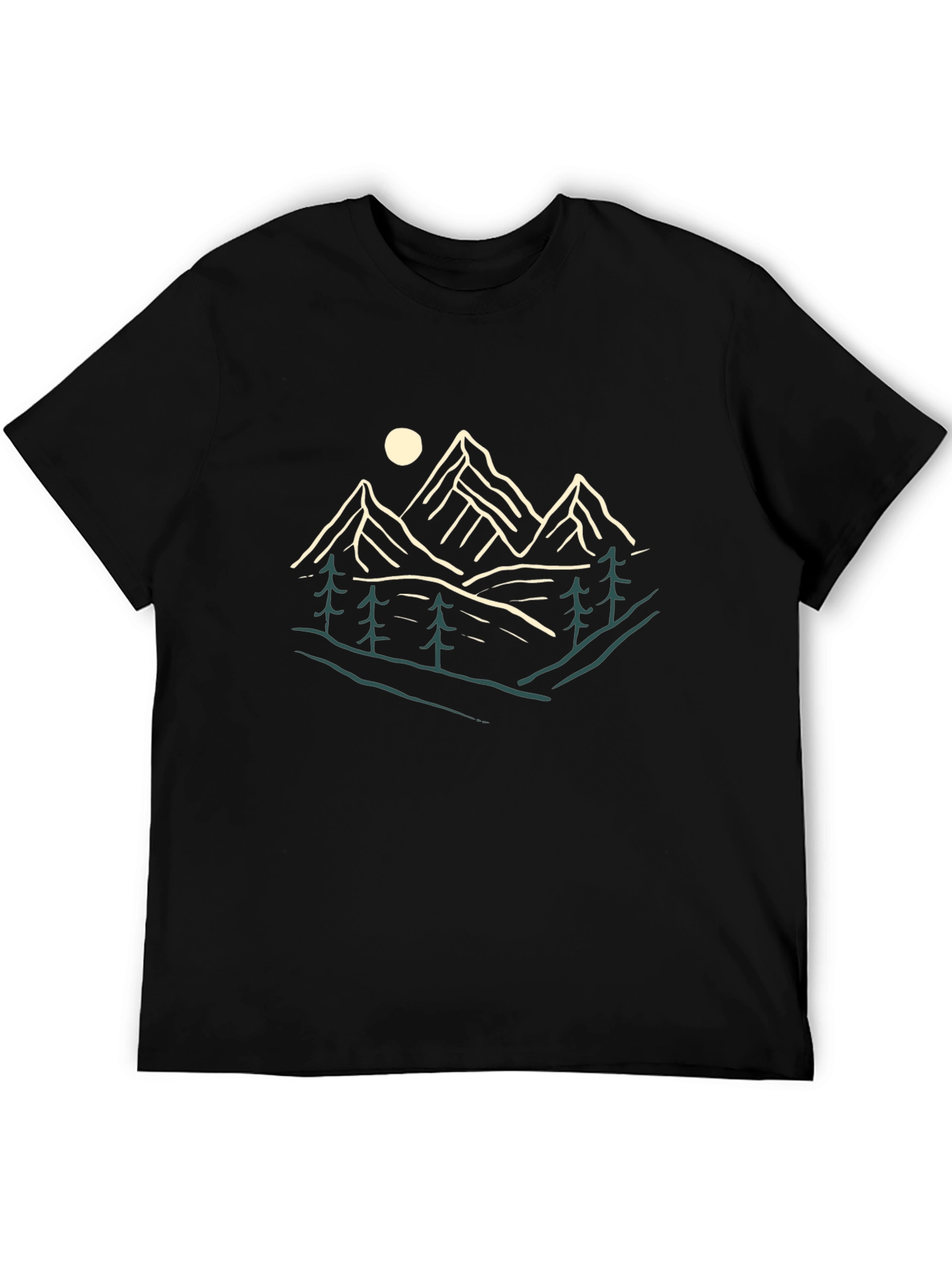Nature Graphic Tee - Mountains and Trees Print