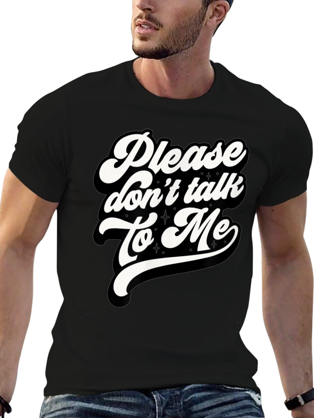 Please Dont Talk to Me Black T-Shirt