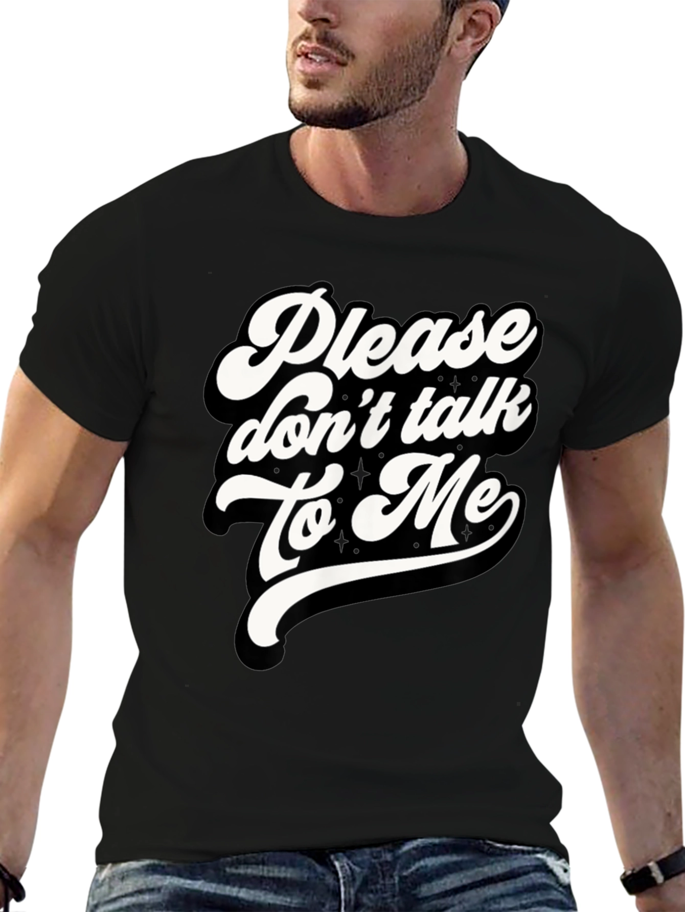 Please Dont Talk to Me Black T-Shirt