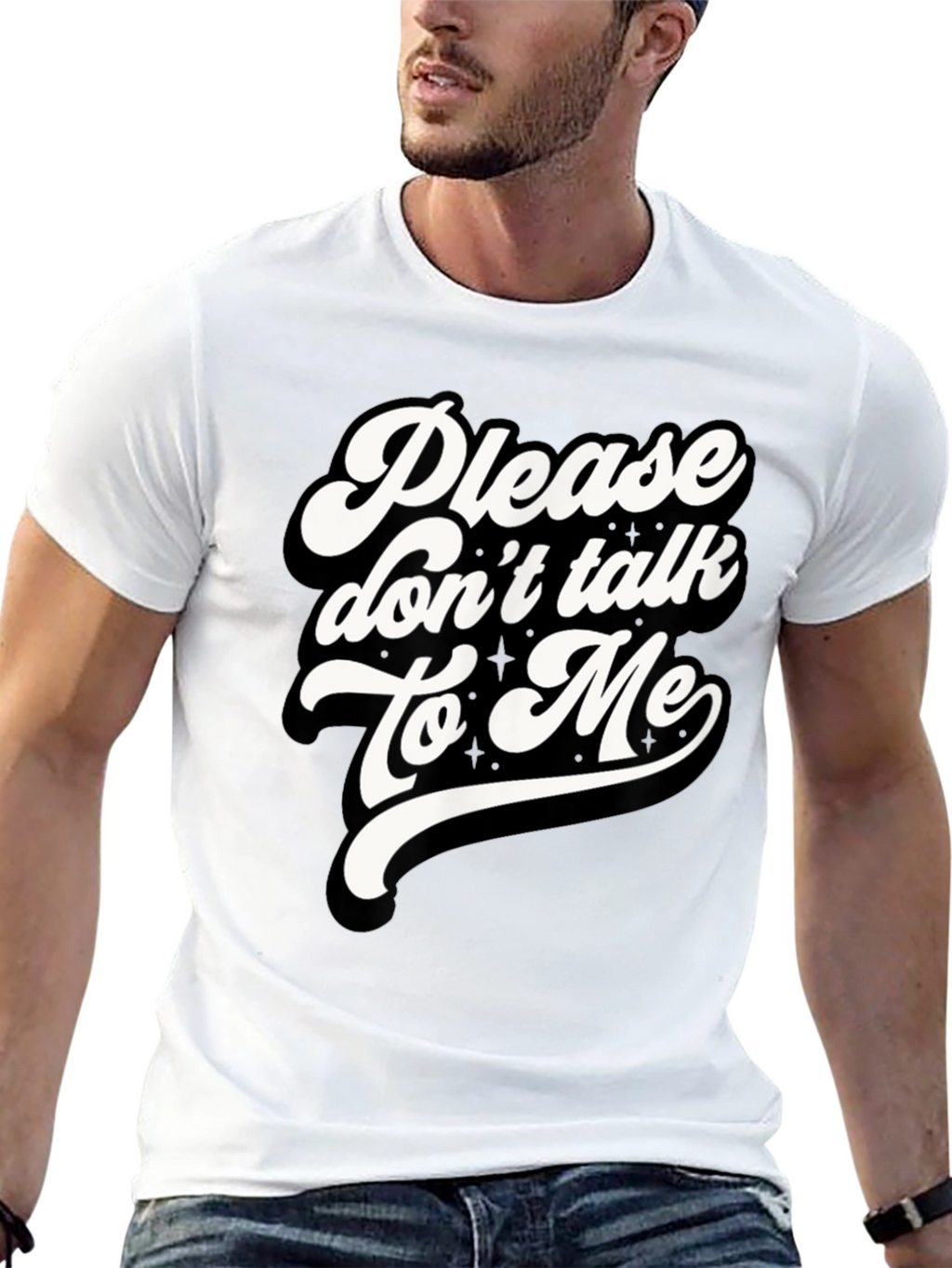 Please Dont Talk to Me Black T-Shirt