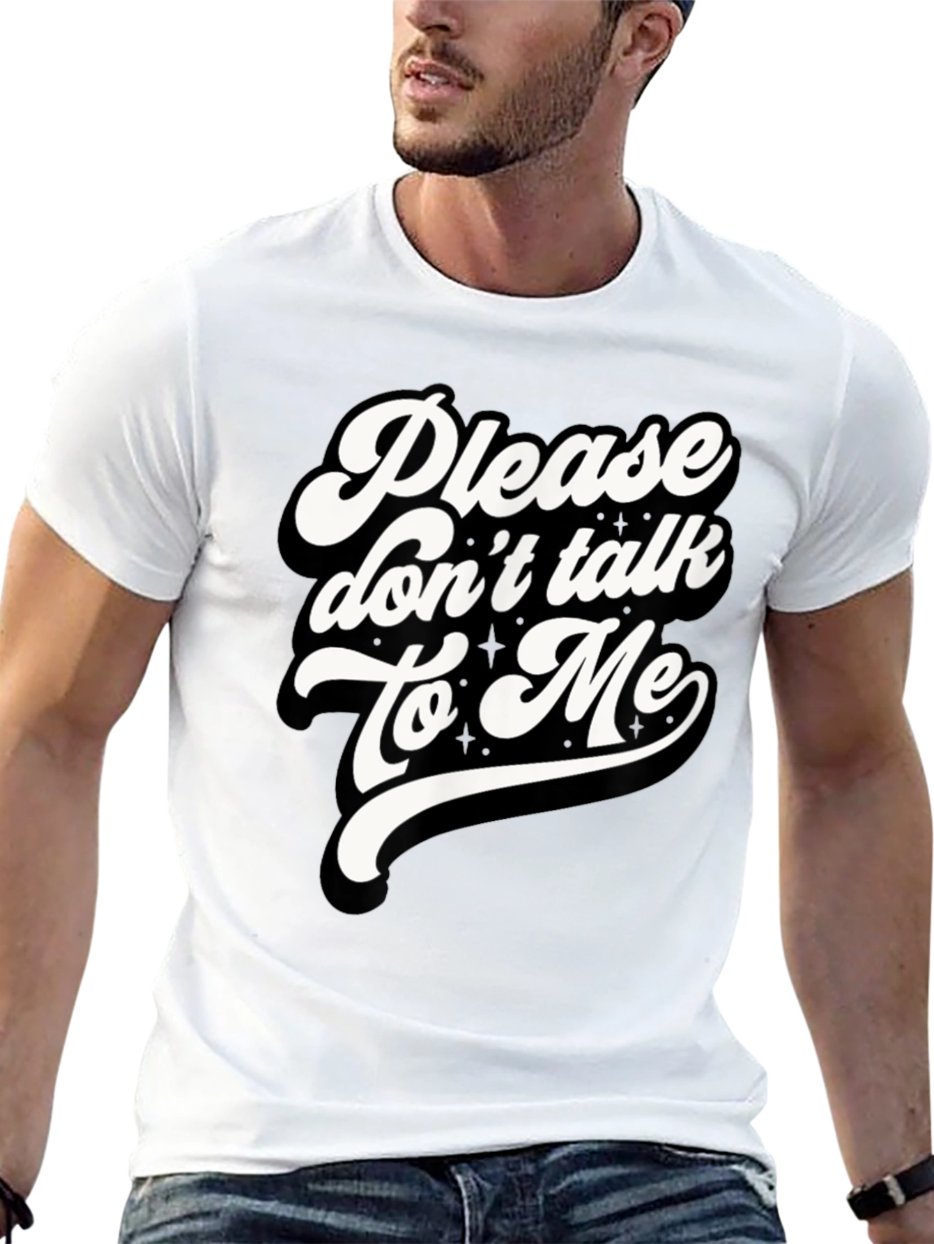 Please Dont Talk to Me Black T-Shirt