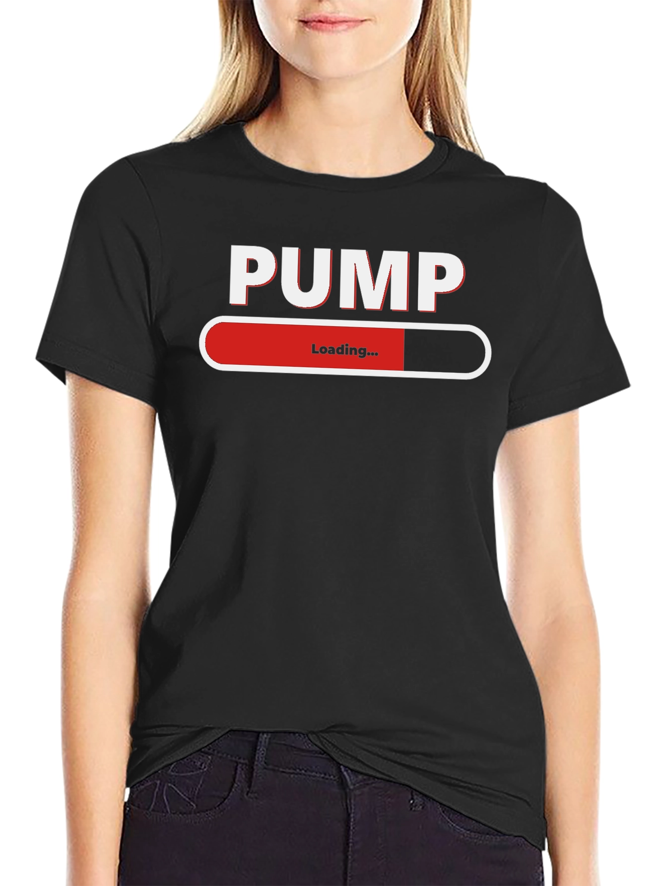 PUMP Loading Black T-Shirt - Gym & Workout Apparel