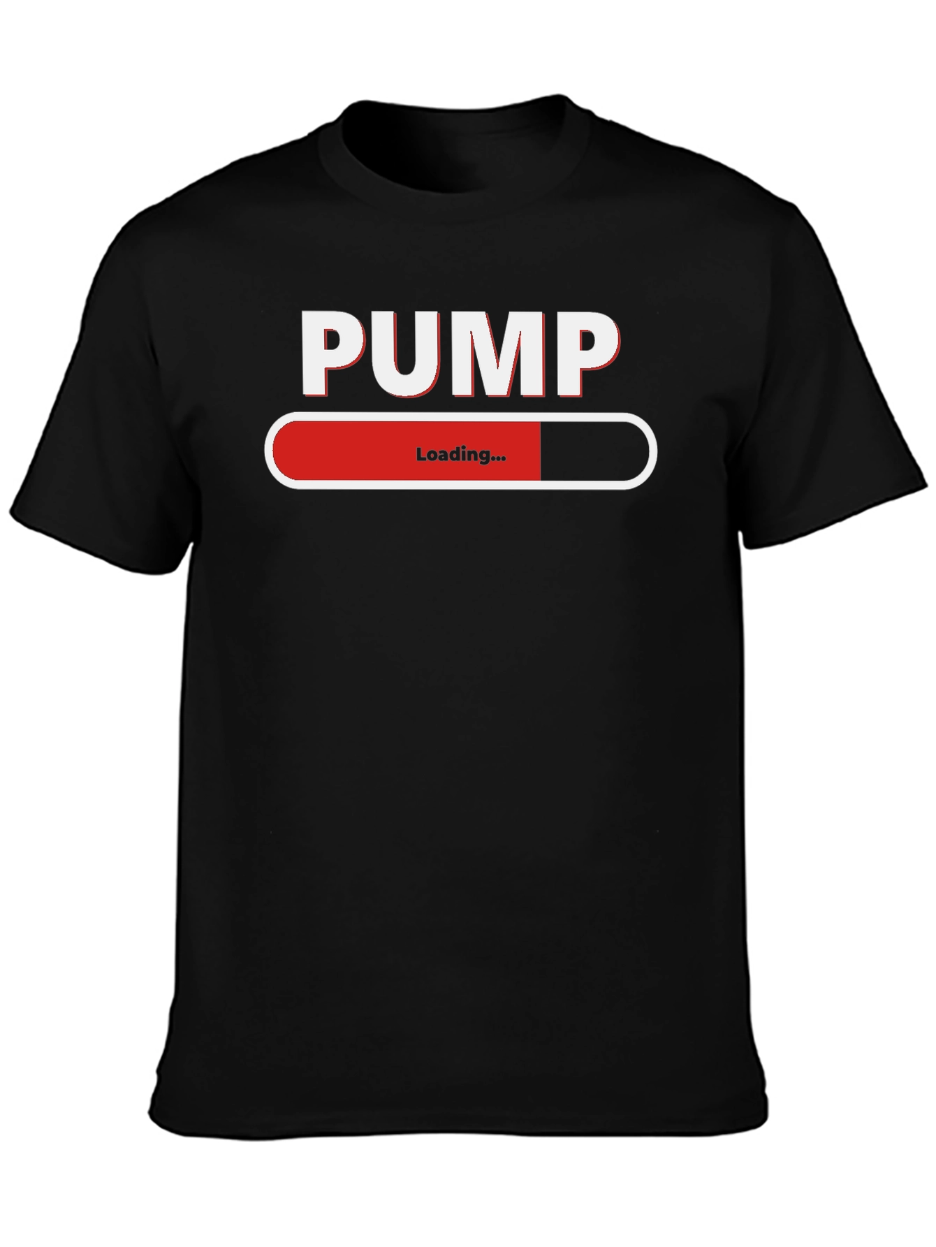 PUMP Loading Black T-Shirt - Gym & Workout Apparel