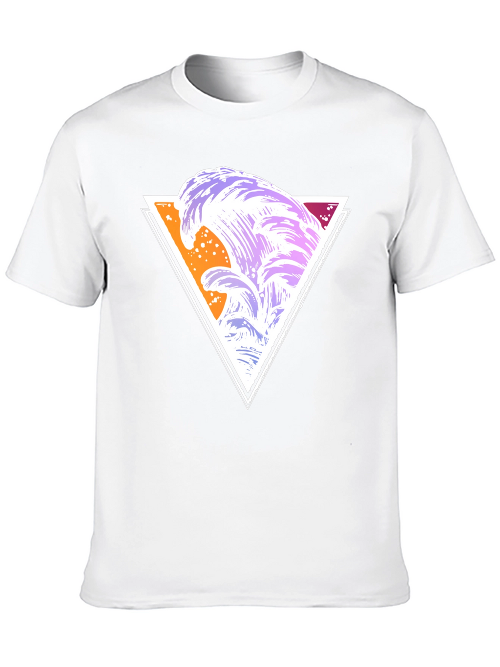 Abstract Wave Triangle Graphic Tee