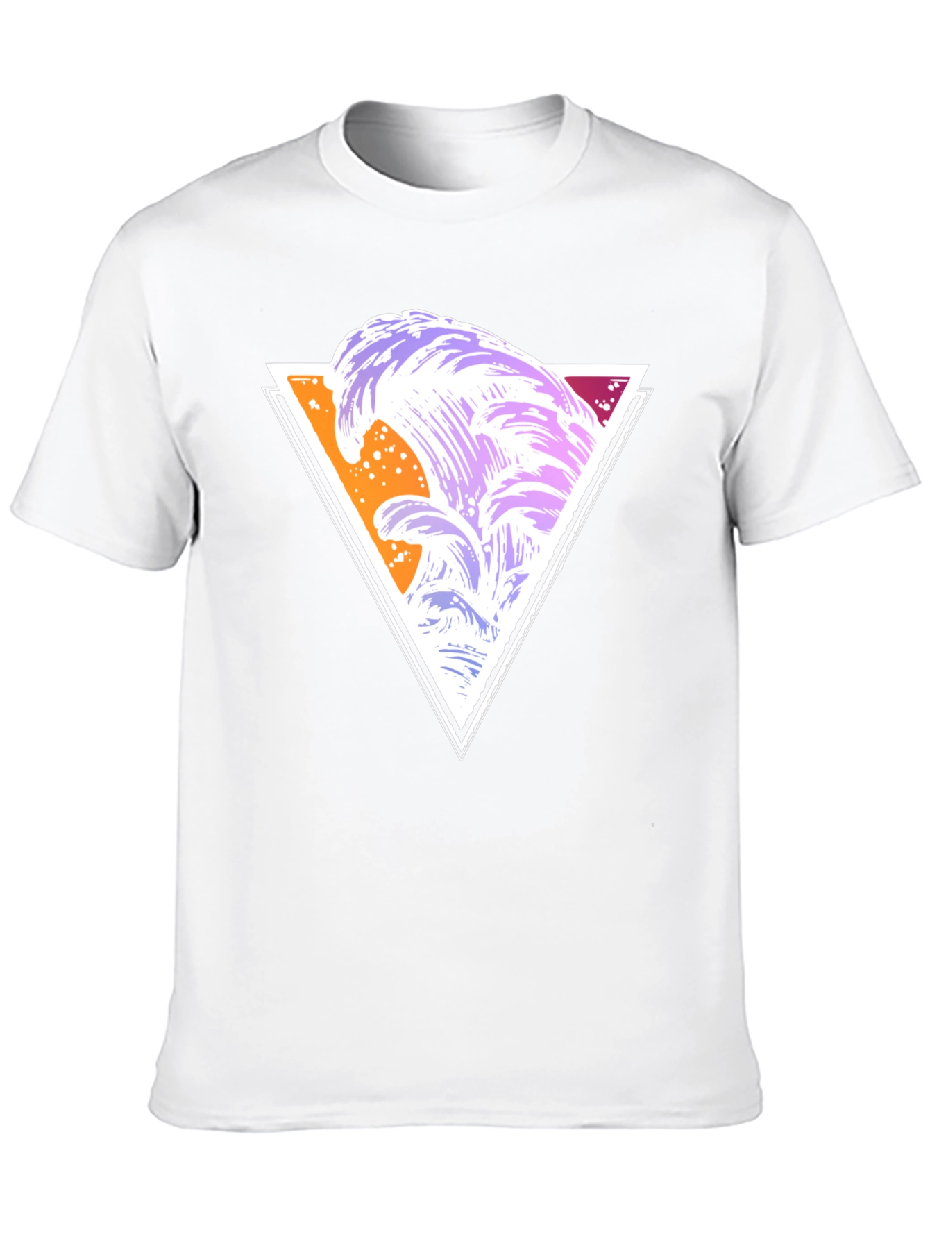 Abstract Wave Triangle Graphic Tee