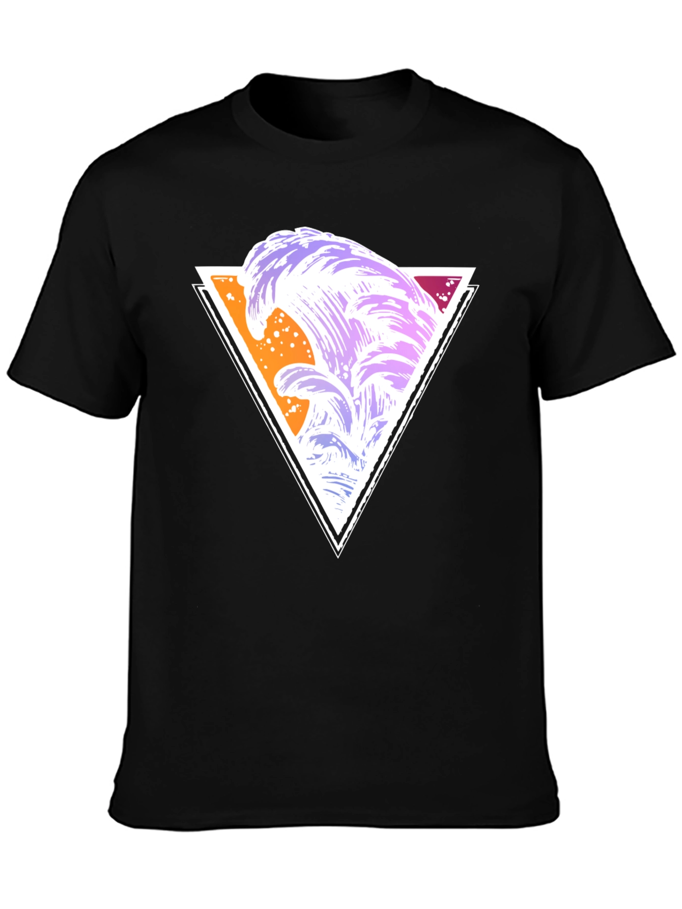 Abstract Wave Triangle Graphic Tee
