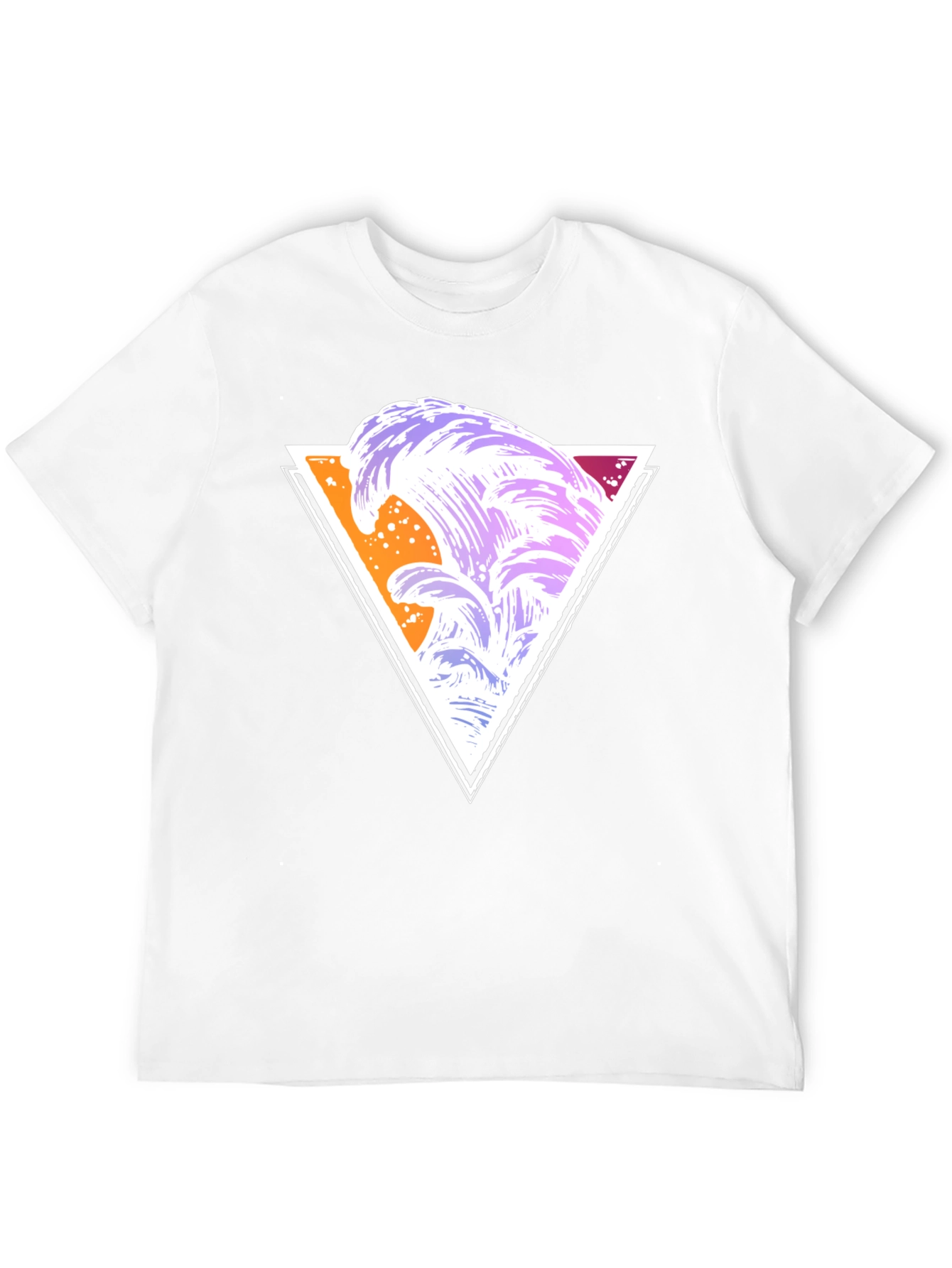 Abstract Wave Triangle Graphic Tee