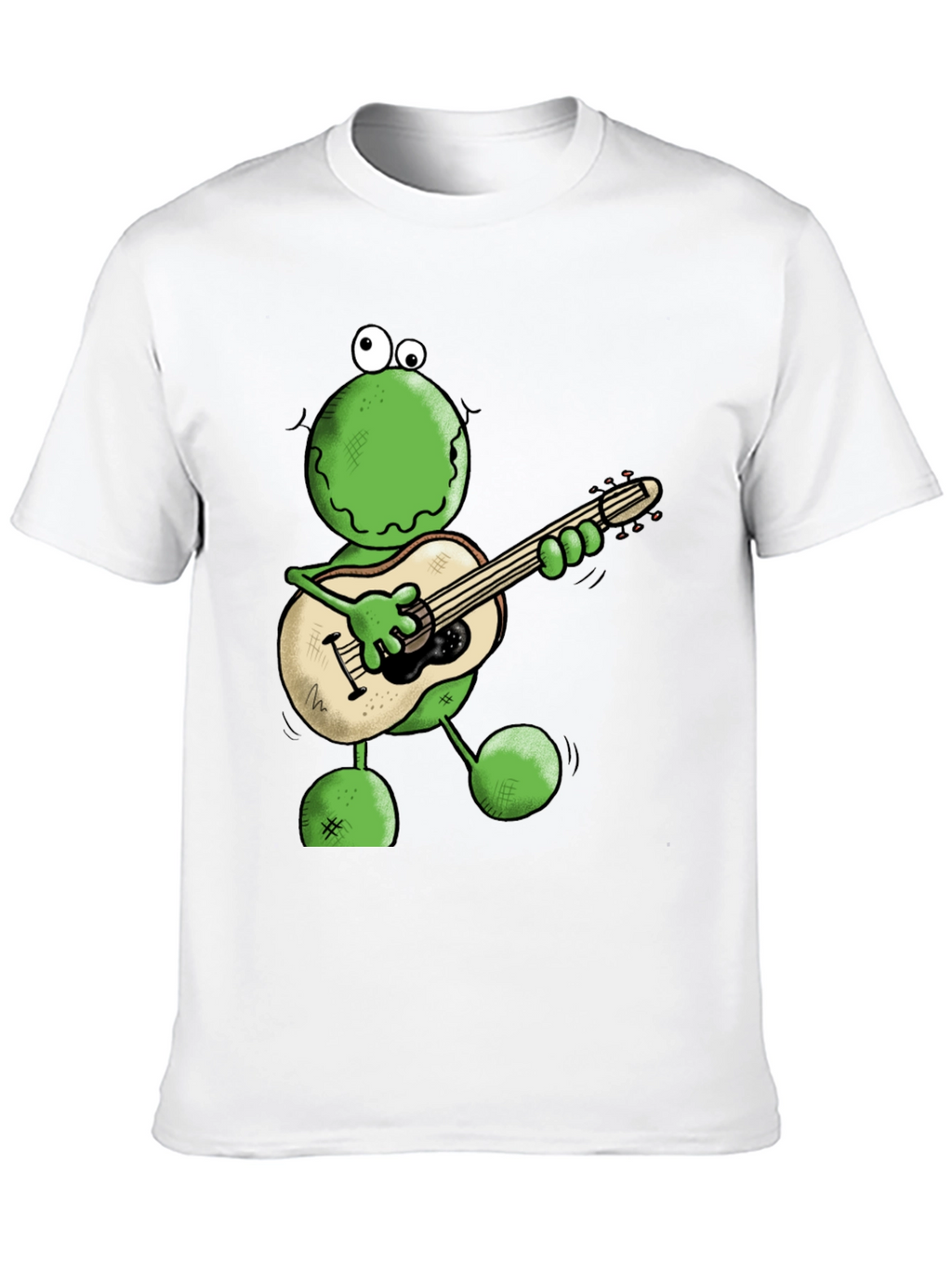 Frog Guitarist Graphic Tee - Cool Cartoon T-Shirt
