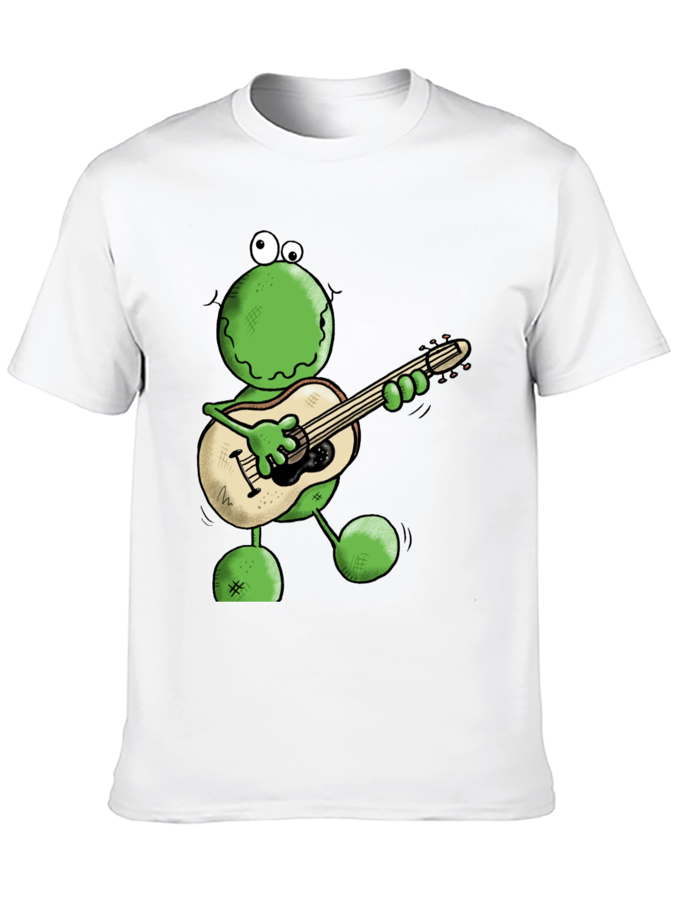Frog Guitarist Graphic Tee - Cool Cartoon T-Shirt