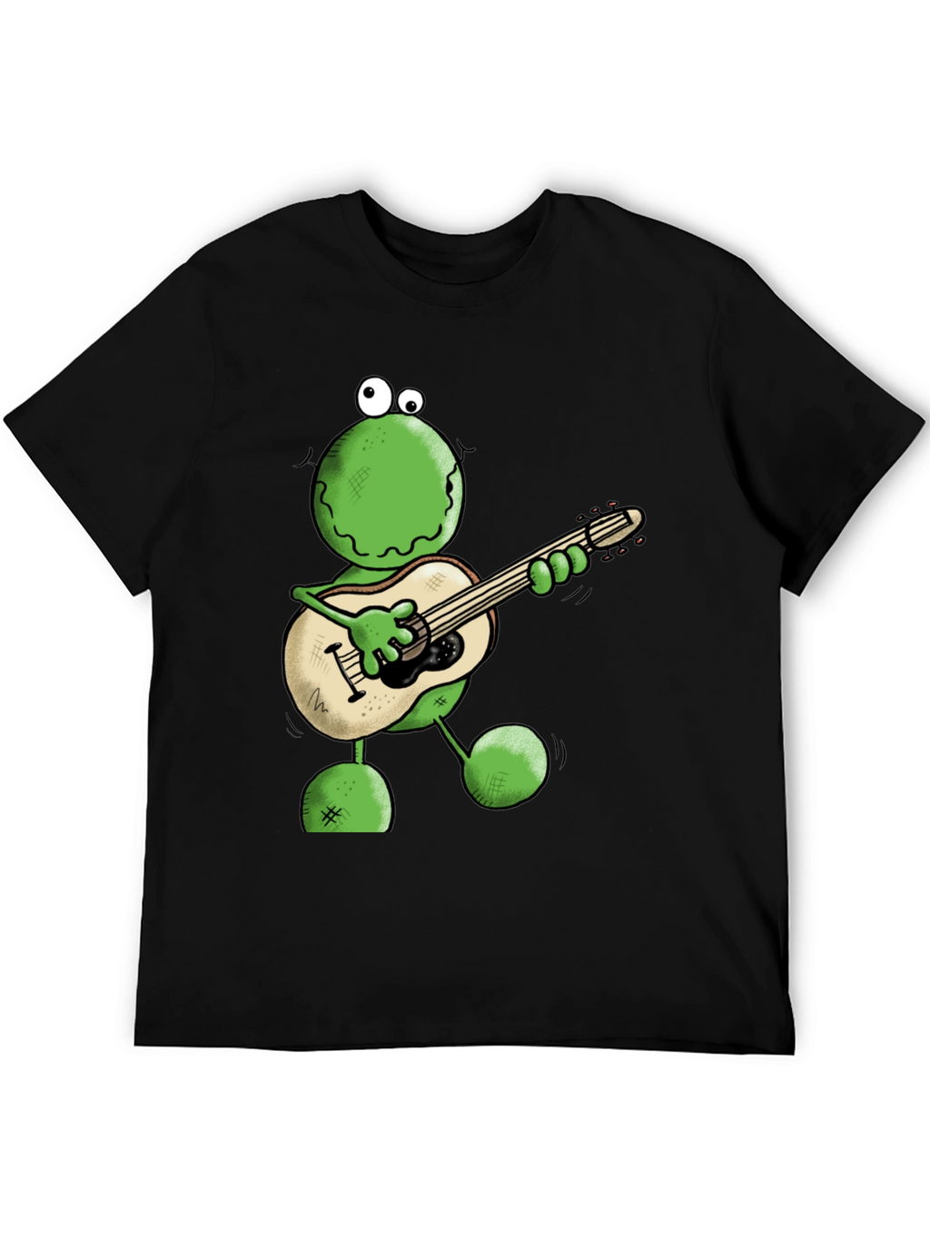 Frog Guitarist Graphic Tee - Cool Cartoon T-Shirt