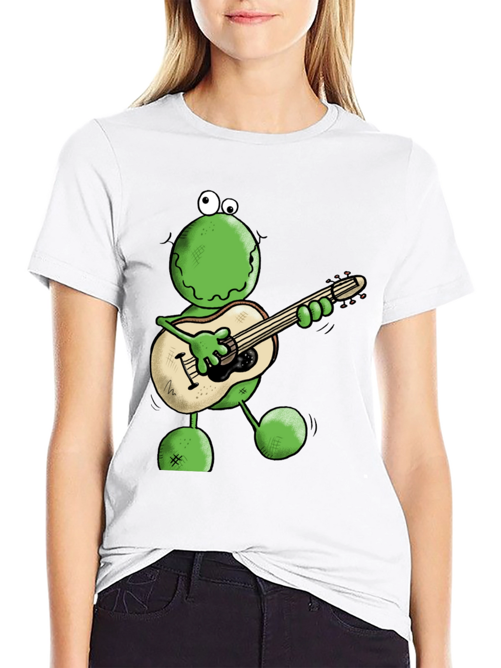 Frog Guitarist Graphic Tee - Cool Cartoon T-Shirt