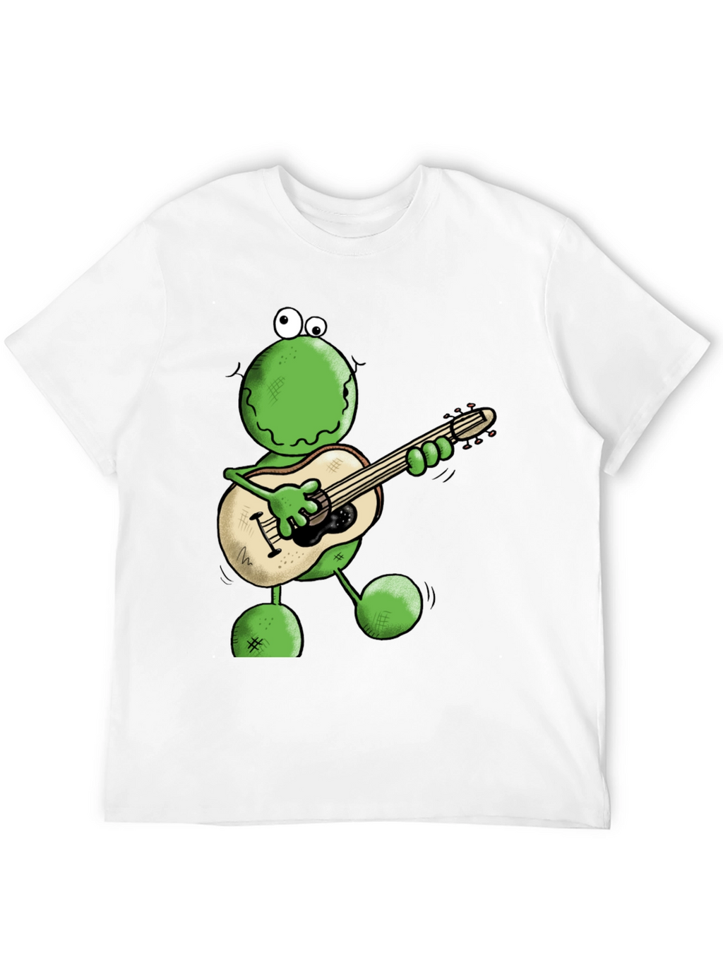 Frog Guitarist Graphic Tee - Cool Cartoon T-Shirt