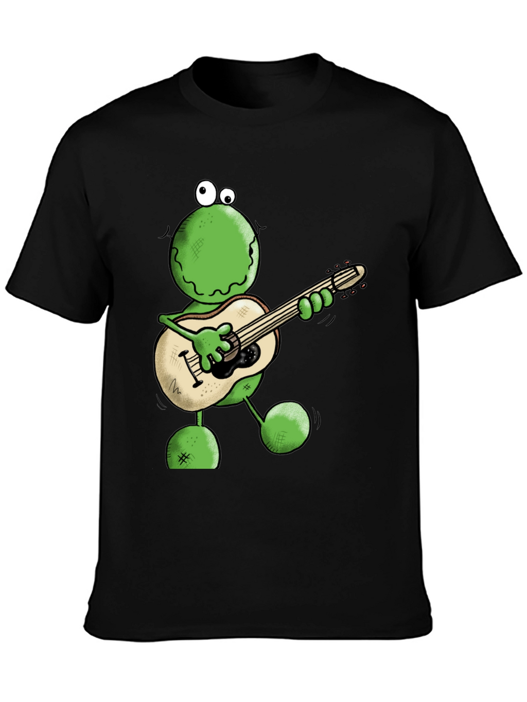 Frog Guitarist Graphic Tee - Cool Cartoon T-Shirt