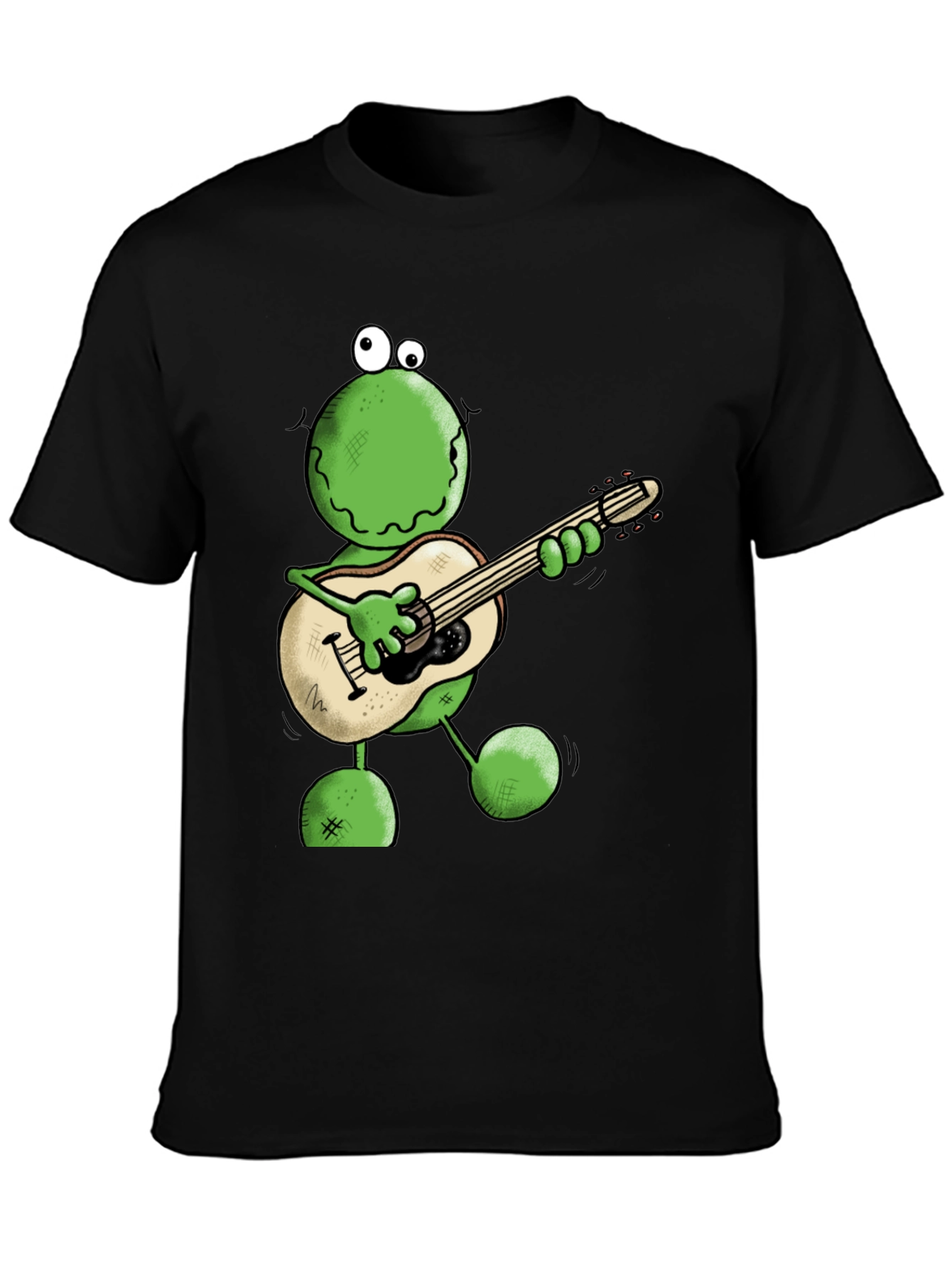 Frog Guitarist Graphic Tee - Cool Cartoon T-Shirt