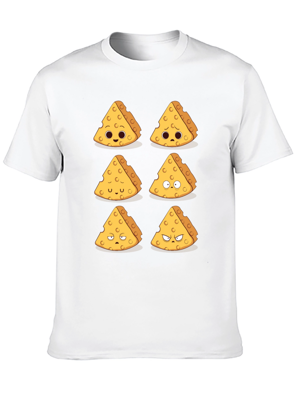 Funny Cheese Expression T-Shirt - Black