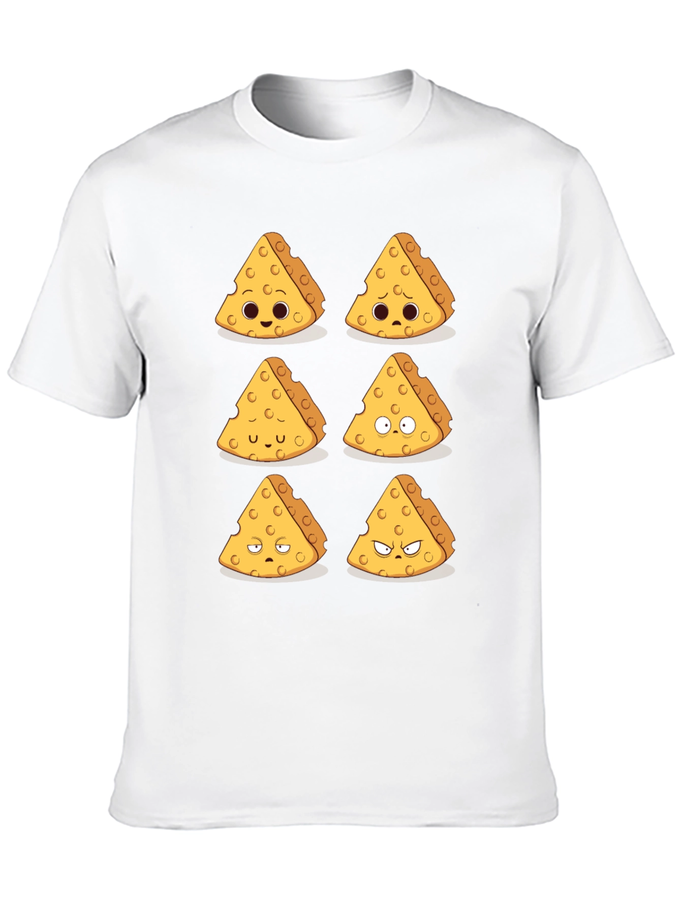 Funny Cheese Expression T-Shirt - Black