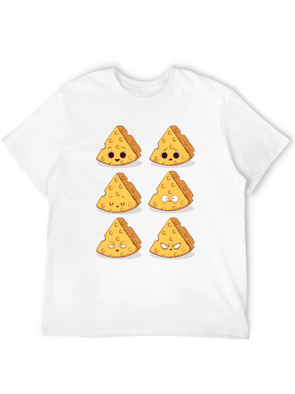 Funny Cheese Expression T-Shirt - Black