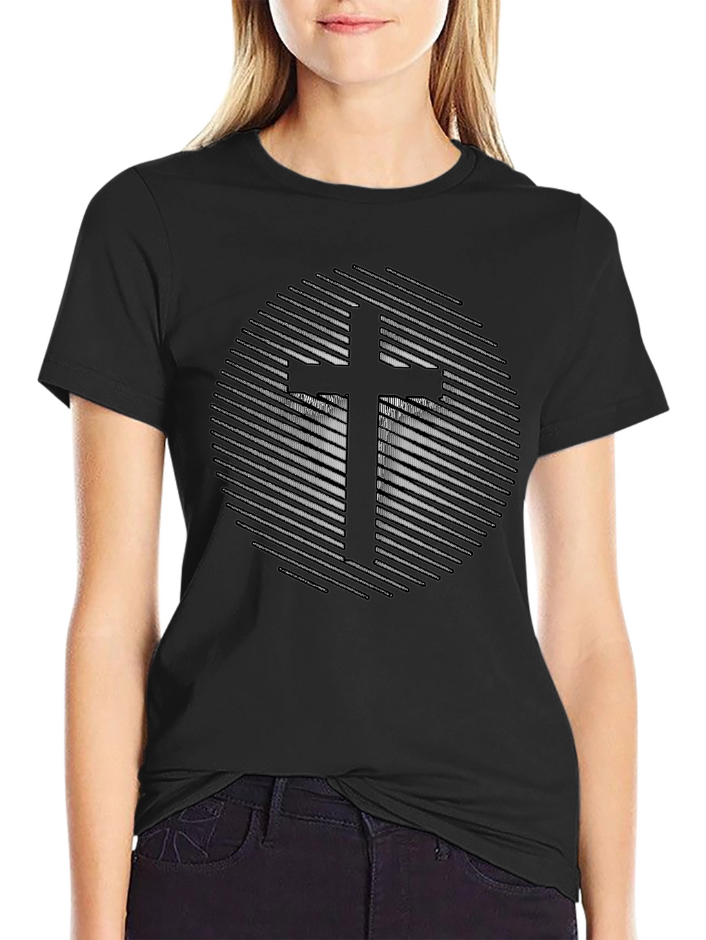 Abstract Cross Graphic Tee - Stylish Christian Apparel