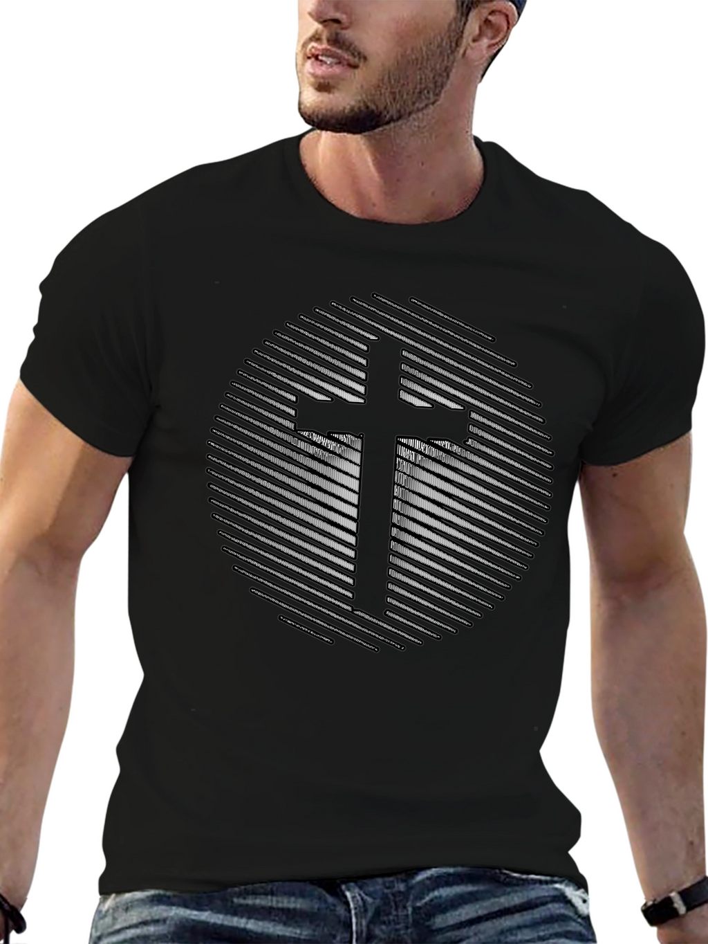 Abstract Cross Graphic Tee - Stylish Christian Apparel