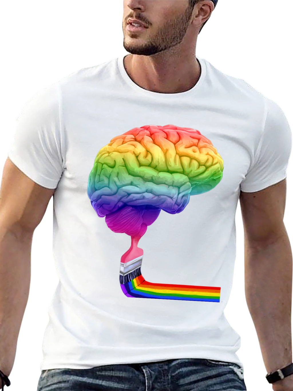 Rainbow Brain Paint T-Shirt