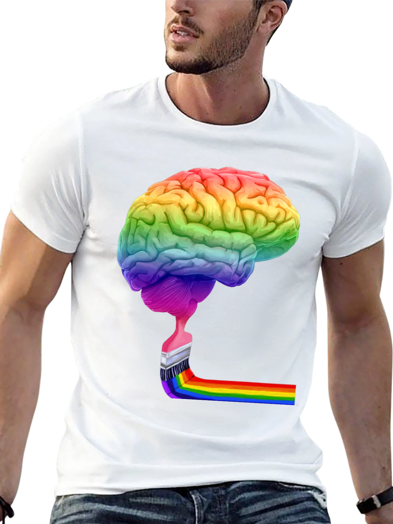Rainbow Brain Paint T-Shirt