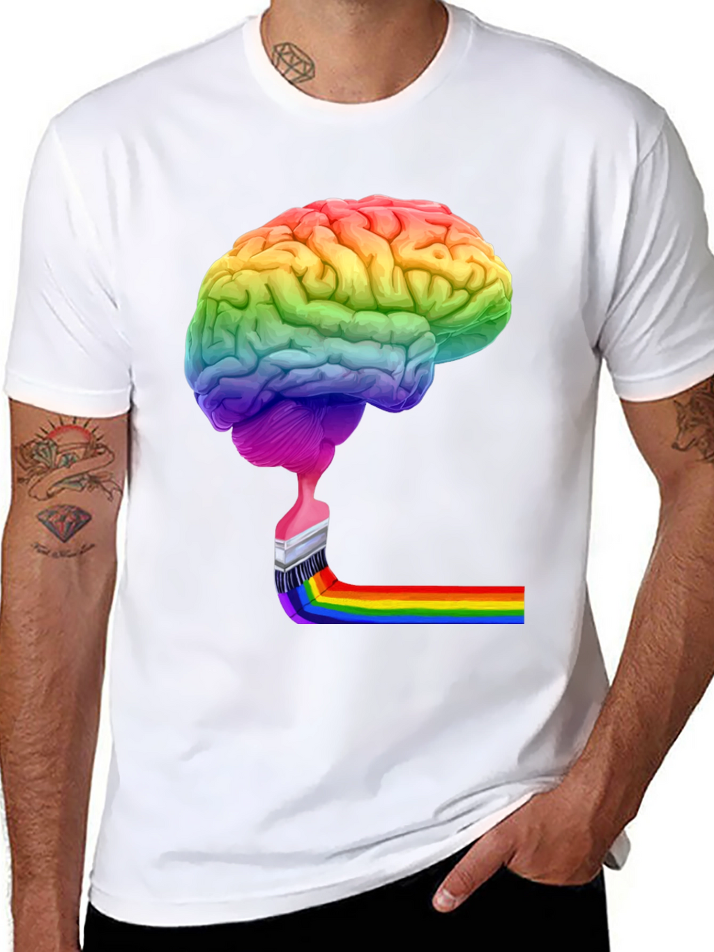 Rainbow Brain Paint T-Shirt