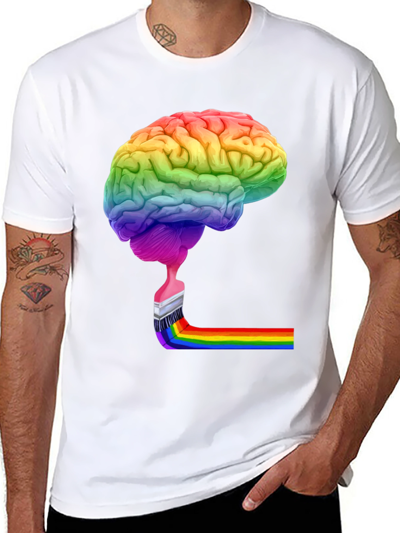 Rainbow Brain Paint T-Shirt