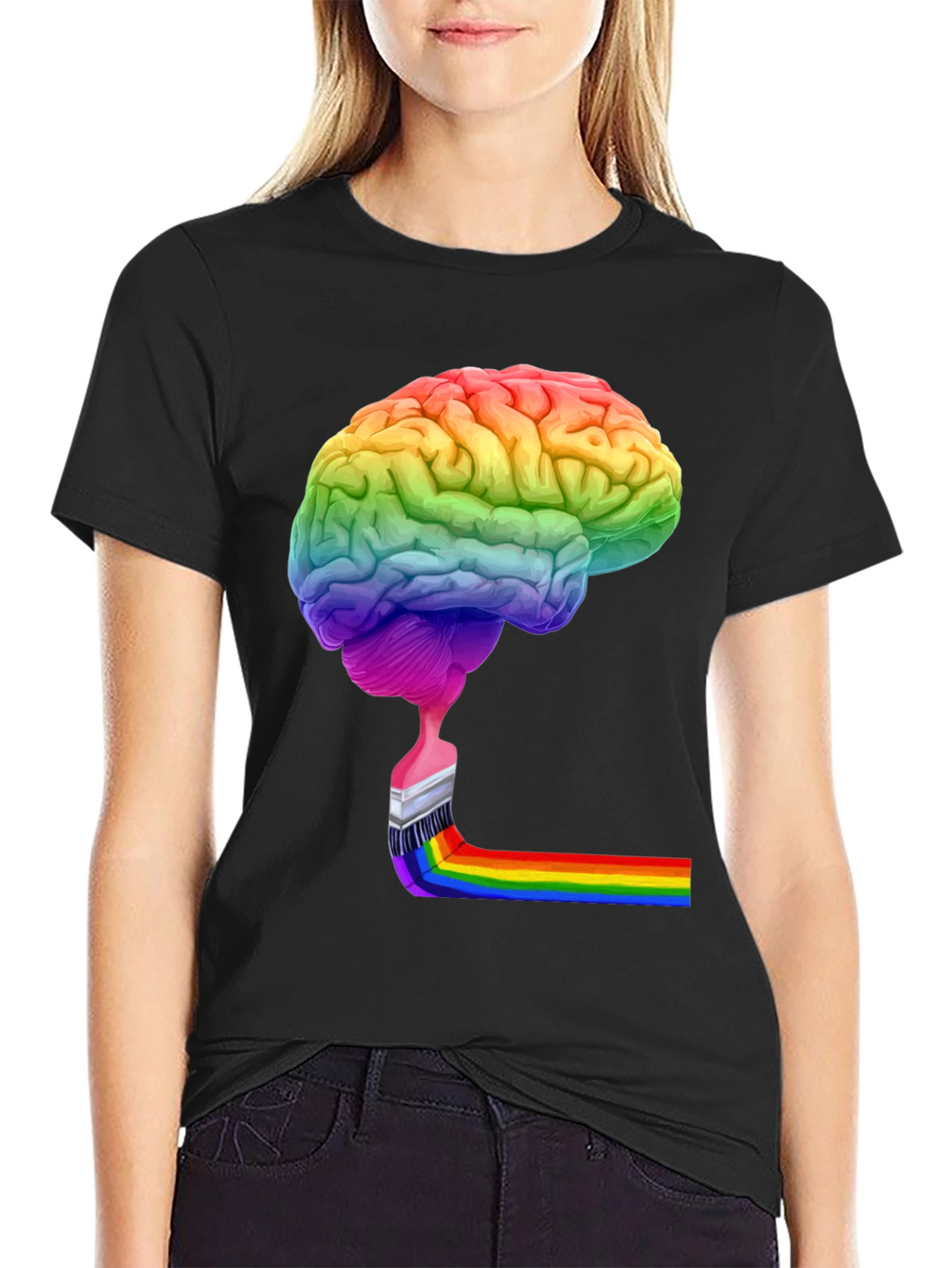 Rainbow Brain Paint T-Shirt