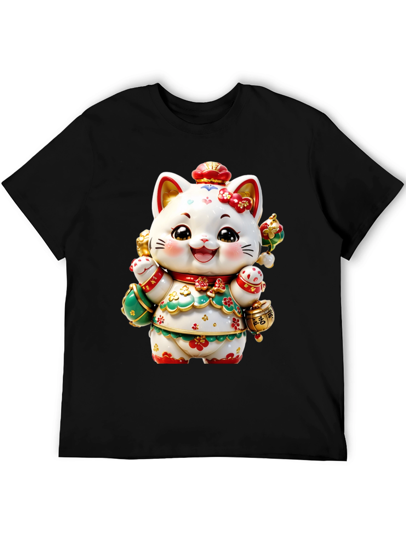 Lucky Cat Graphic Tee - Chinese New Year Style