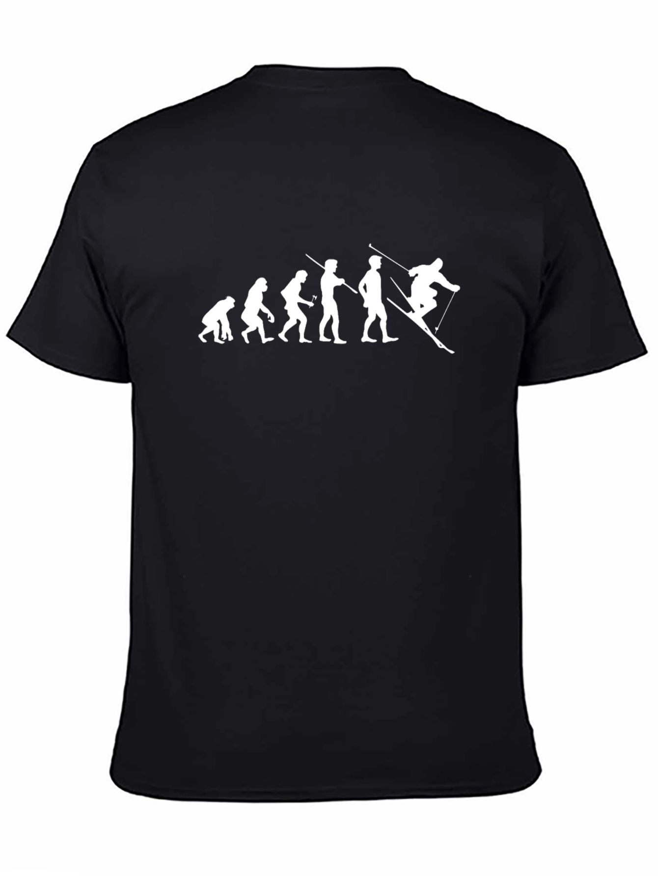 Evolution of Skiing Graphic Tee - Mens Black T-Shirt