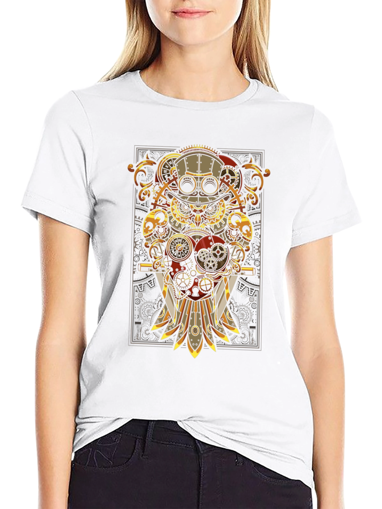 Steampunk Owl T-Shirt - Gearwork Design
