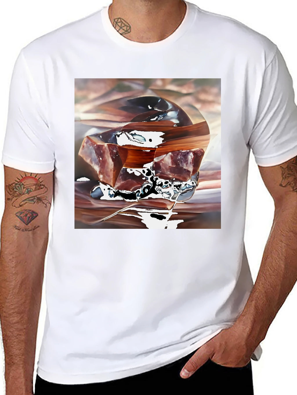 Abstract Cube Graphic Tee - Modern Art Shirt