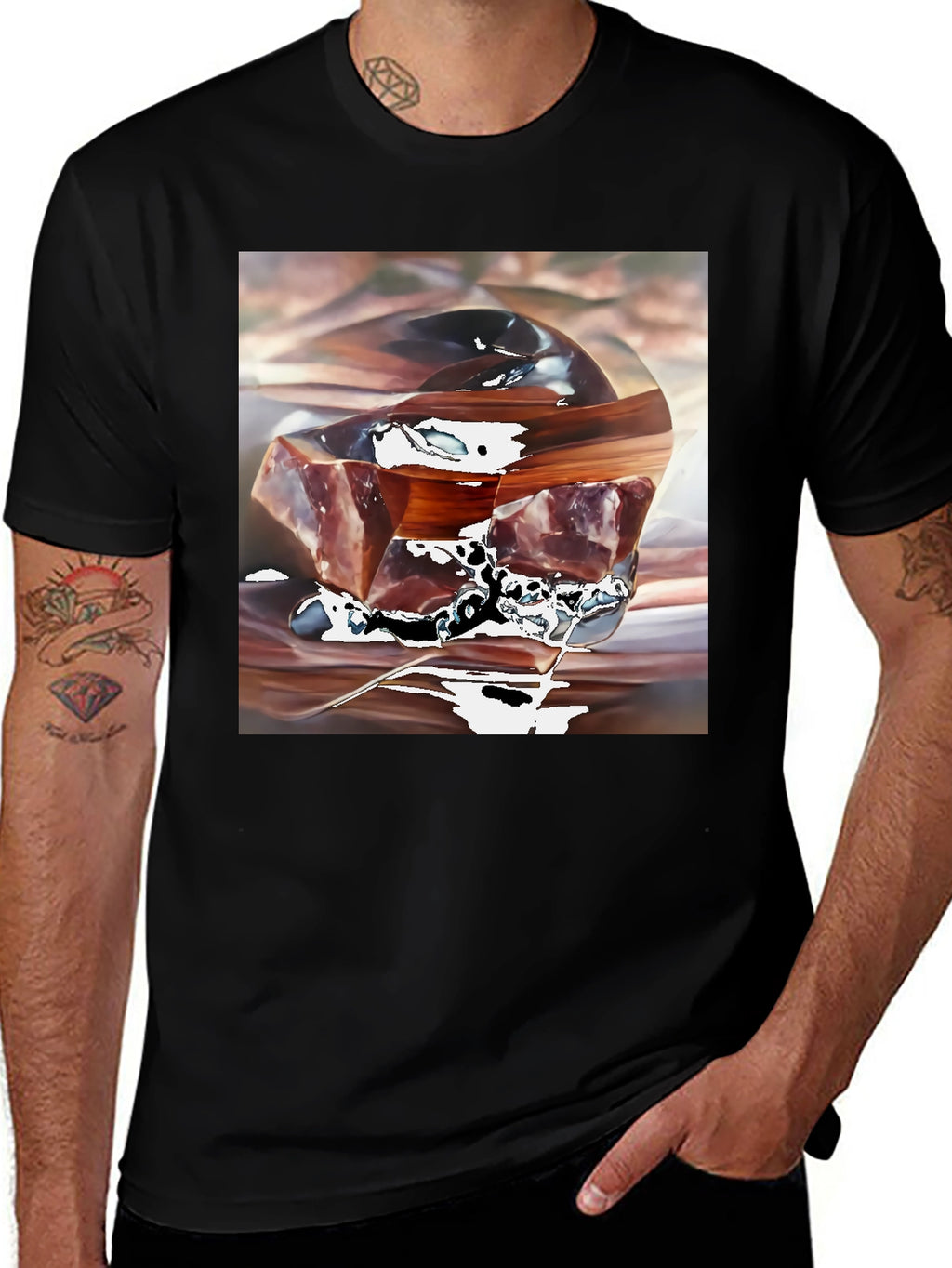 Abstract Cube Graphic Tee - Modern Art Shirt