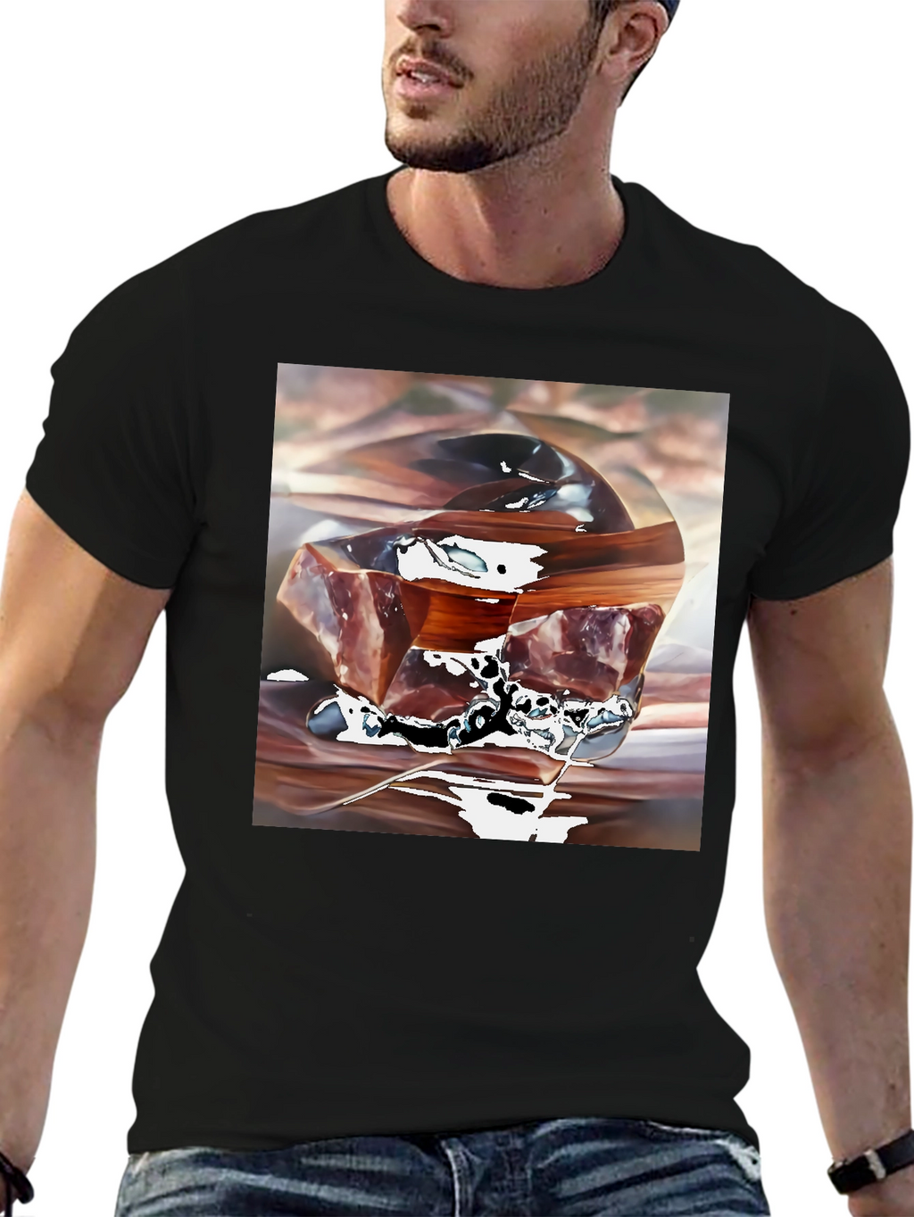 Abstract Cube Graphic Tee - Modern Art Shirt
