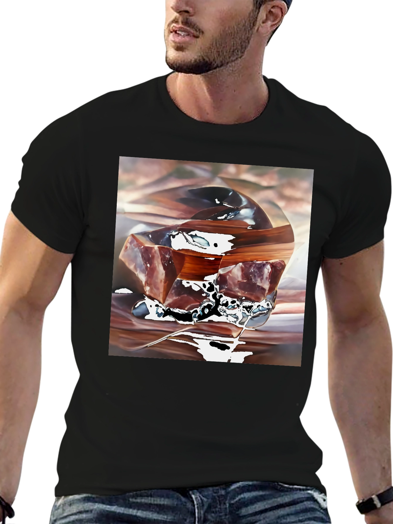 Abstract Cube Graphic Tee - Modern Art Shirt