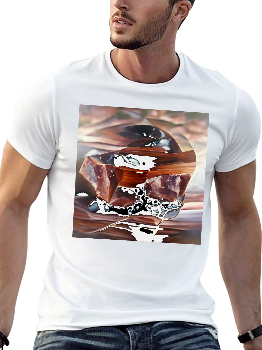 Abstract Cube Graphic Tee - Modern Art Shirt