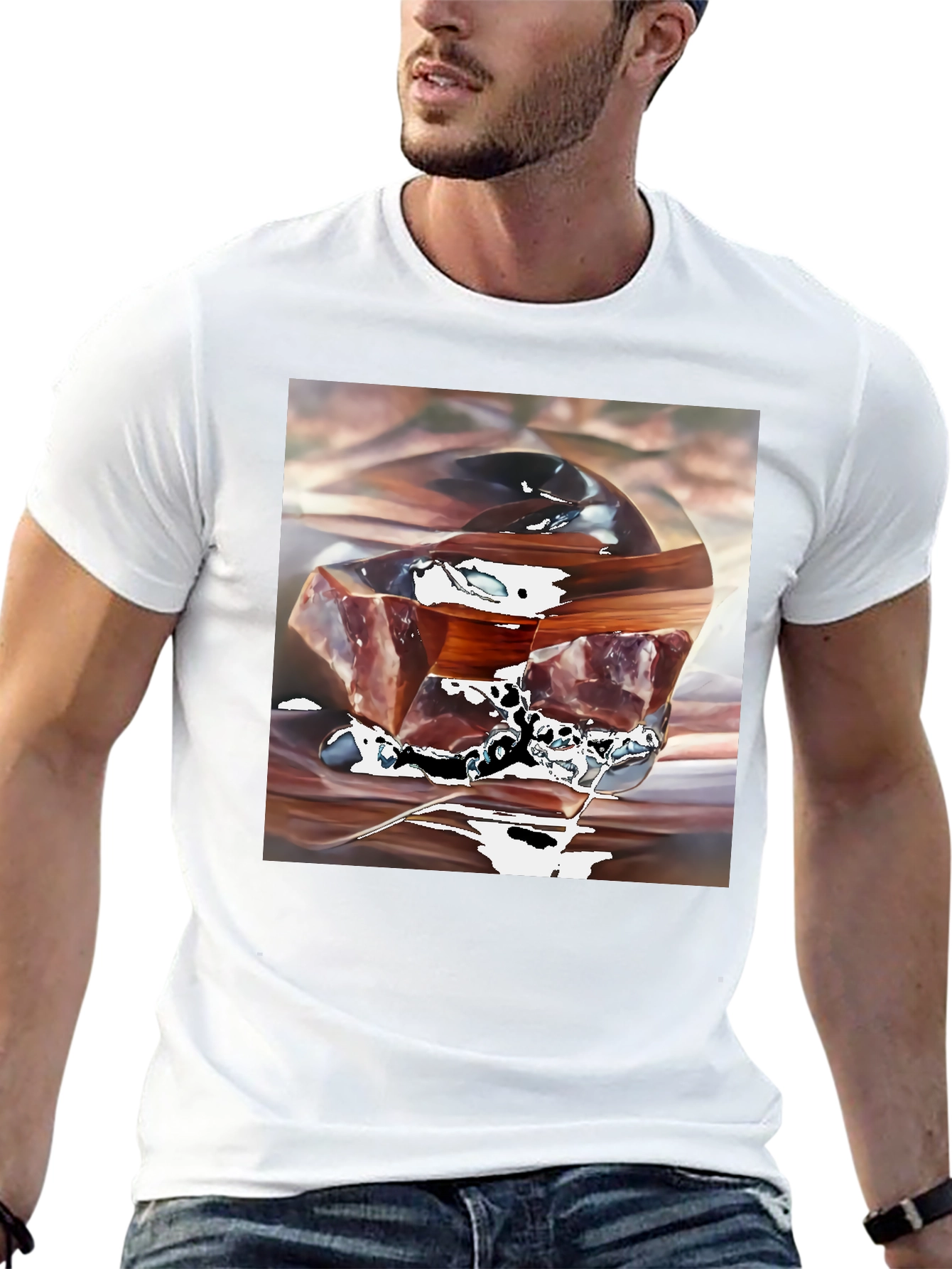 Abstract Cube Graphic Tee - Modern Art Shirt